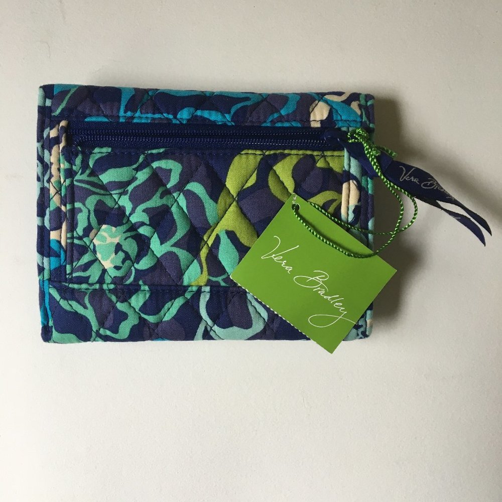 Vera Bradley Euro Wallet in Katalina Blue